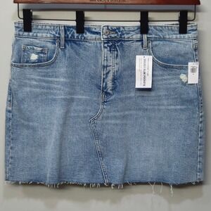 Old Navy Micro Mini Jean Demin Skirt Plus Size 16 Retro Y2K Secret Slim Pockets